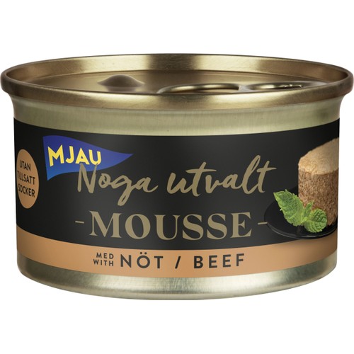Kattmat Mousse Nöt 85g Mjau Noga Utvalt