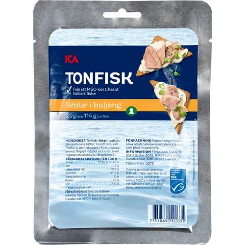 Tonfisk i buljong 120g ICA