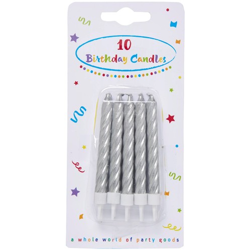 Tårtljus Silver 10-p