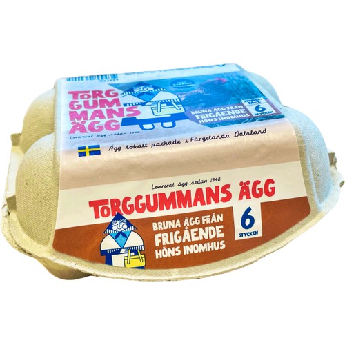 Ägg Bruna 6-pack Torggummans Ägg