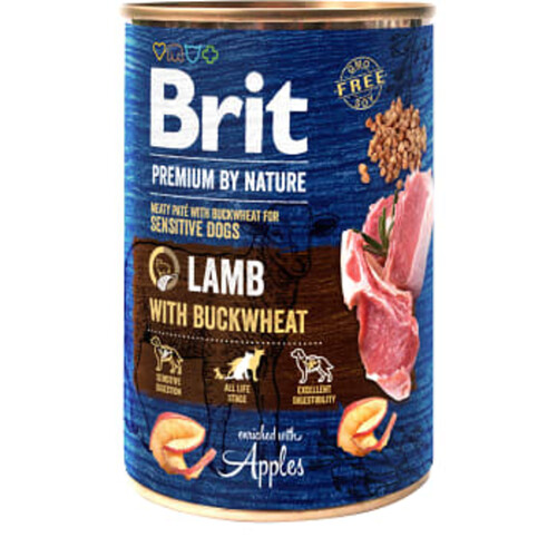 Hundmat Våtfoder lamm med bovete 400 Gram Brit Premium