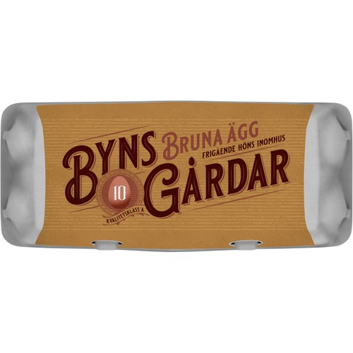 Ägg Bruna 10-p Byns Gårdar