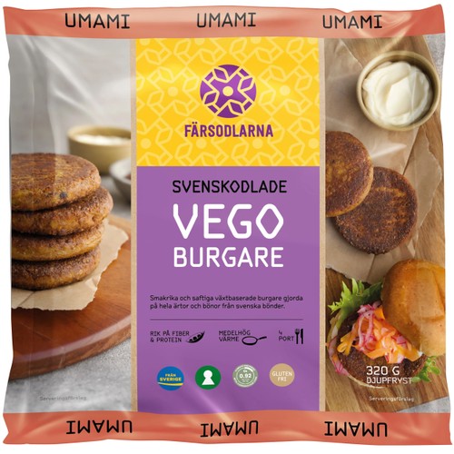 Vegoburgare umami 320g Svenska Färsodlarna