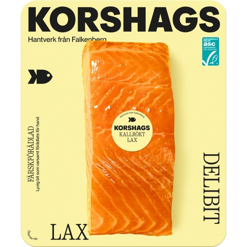 Laxfilé Färsk Kallrökt bit 300g Miljömärkt Korshags