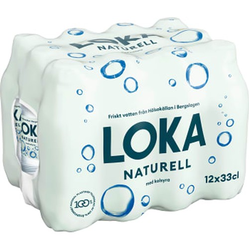 Vatten Kolsyrad Naturell 33cl 12-p Loka