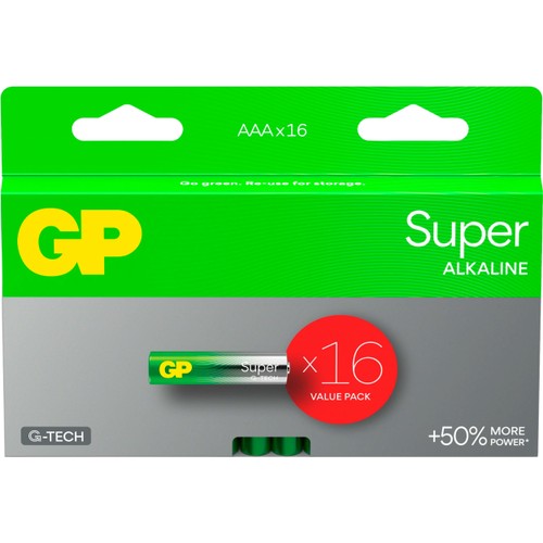 Batteri GP Super Alkaline AAA/LR03 16-pack GP
