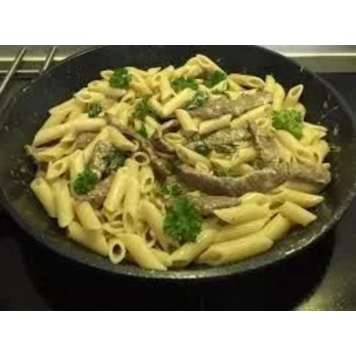 Krämig pasta med lövbiff Eget Kök