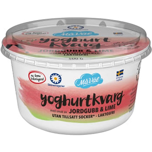 Yoghurtkvarg Jordgubb Lime Laktosfri 500g Skånemejerier