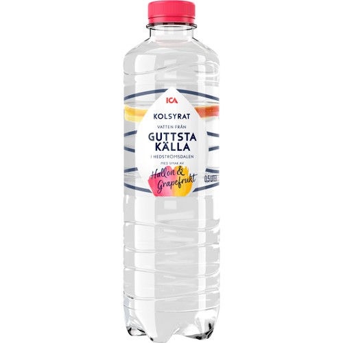 Vatten Kolsyrad Hallon Grapefrukt 50cl ICA