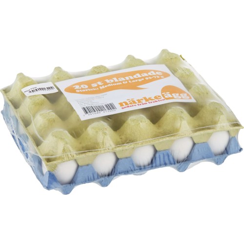 Ägg från friegående hönor M/L 20-p Närke ägg