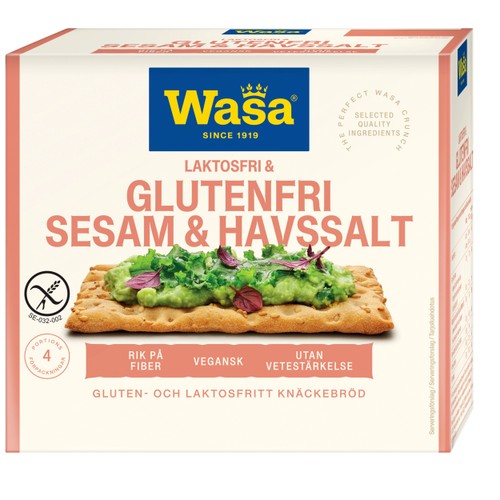 Knäckebröd Sesam Havssalt Glutenfri 240g Wasa