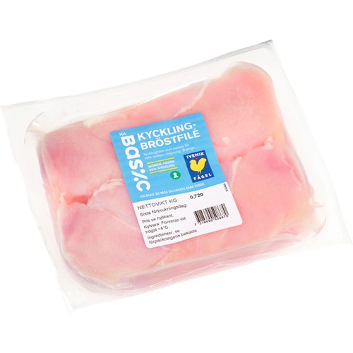 Kycklingbröstfilé Färsk Mörad 720g ICA Basic