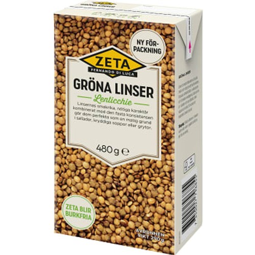 Gröna linser 480g Zeta 