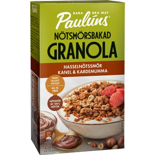 Granola Hasselnötssmör Kanel och Kardemumma 430g Pauluns