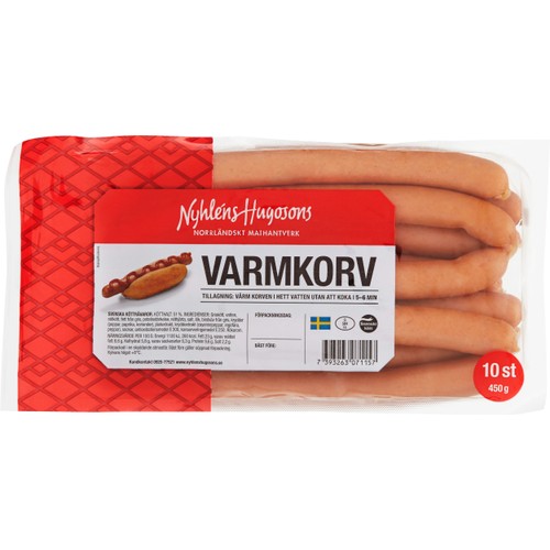 Varmkorv 450g Nyhléns Hugosons