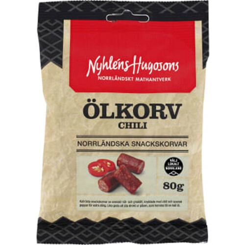 Ölkorv Chili 80g Nyhléns Hugosons