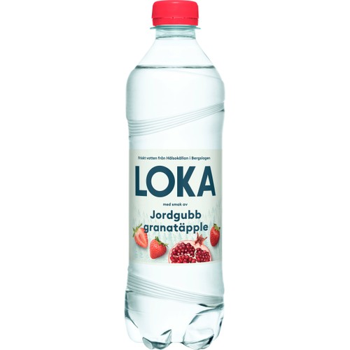 Vatten Kolsyrat Jordgubb Granatäpple 50cl Loka