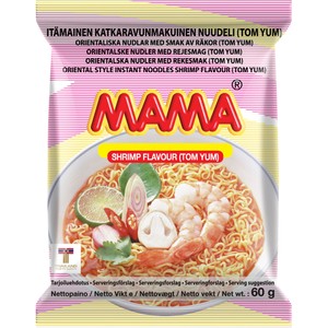 Snabbnudlar Räk Smak 60g Mama