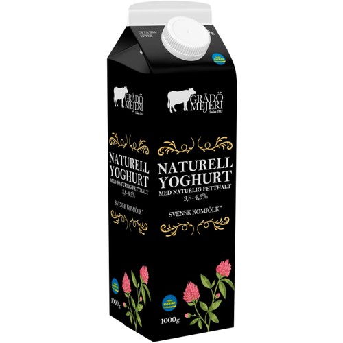 Yoghurt Naturell 3,8-4,5% 1000g Grådö Mejeri