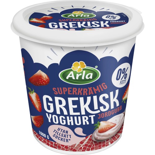 Grekisk Yoghurt Jordgubb 0,2% 1000g Arla®