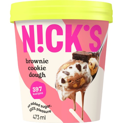 Glass Brownie cookie dough 473ml Nick´s
