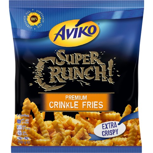 Super crunch premium crinkle fries 750g Aviko