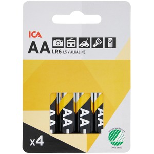 Batteri AA LR6 4-p ICA