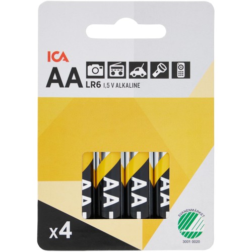 Batteri AA LR6 4-p ICA