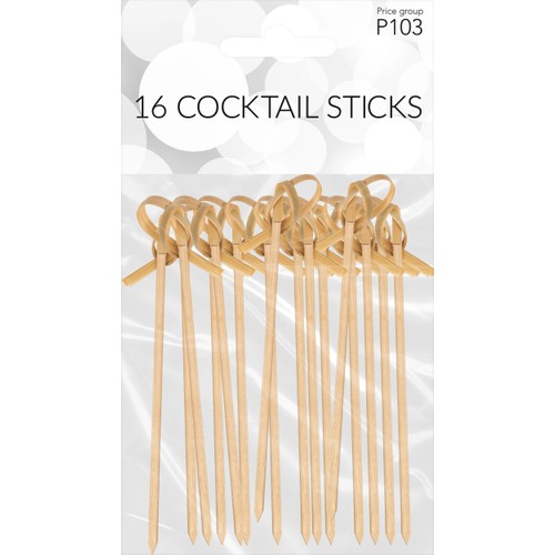 Cocktailpinnar bambu 16p Pictura