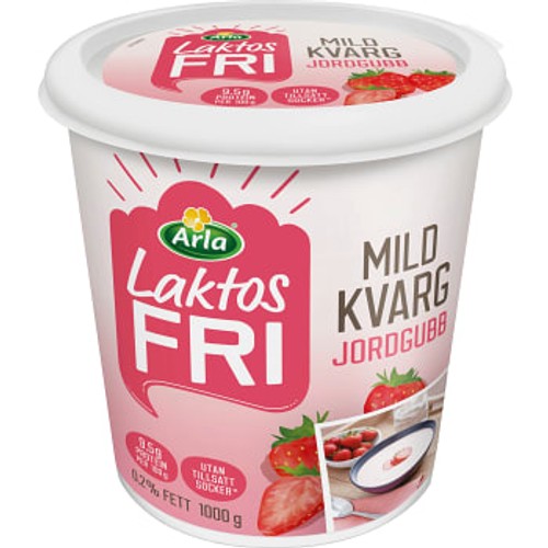 Kvarg Mild Jordgubb Laktosfri  1000g Arla