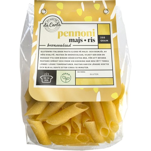 Pennoni Majs & Ris Glutenfri 250g Da Carla
