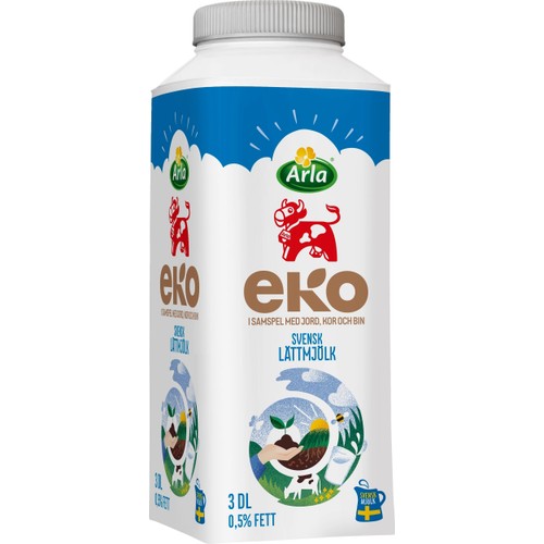 Lättmjölk Ekologisk 0,5% 3dl KRAV Arla Ko®