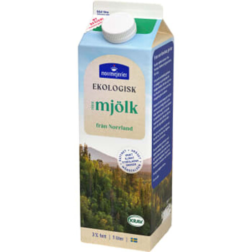 Mjölk Ekologisk 3% 1000ml KRAV Norrmejerier