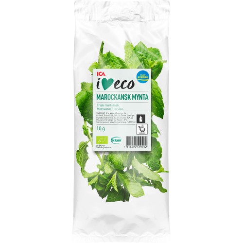 Marockansk Mynta flowpack 10g Ekologisk Klass 1 ICA I love eco