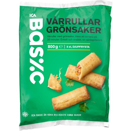Vegetariska vårrullar med grönsaker 800g ICA Basic