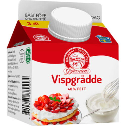 Vispgrädde 40% 3dl Gefleortens