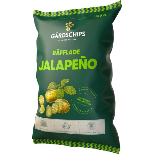 Potatischips Jalapeno 150g Gårdschips