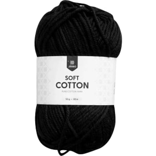 Garn Soft Cotton Svart 50g Järbo