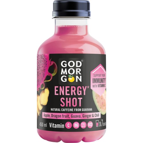 Fruktdryck Energi Shot Äpple Dragon fruit Guava 450ml God Morgon®