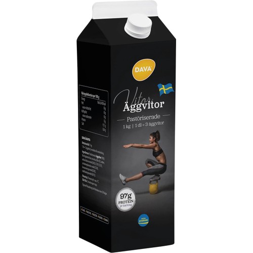 Äggvitor pastöriserade 1000g Dava