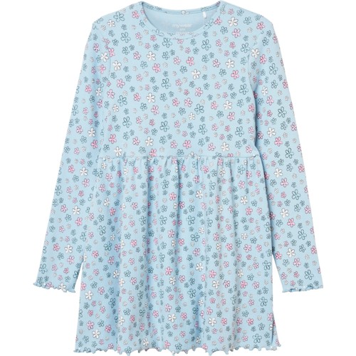 Ribklänning ljusblå 110/116 mywear