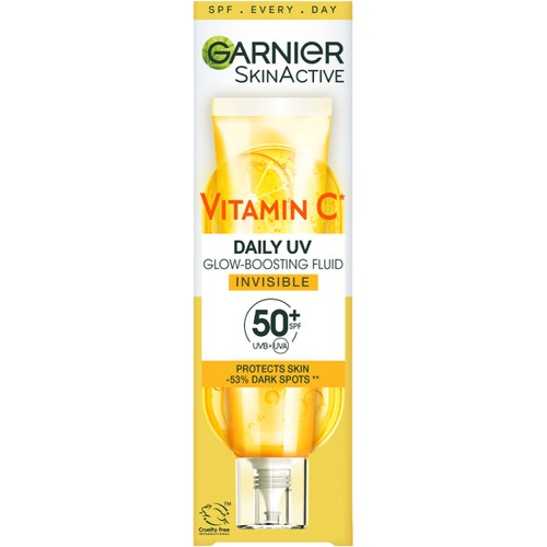Ansiktskräm Vitamin C Daily UV Glow Boosting Fluid Invisible SPF50 40ml Garnier