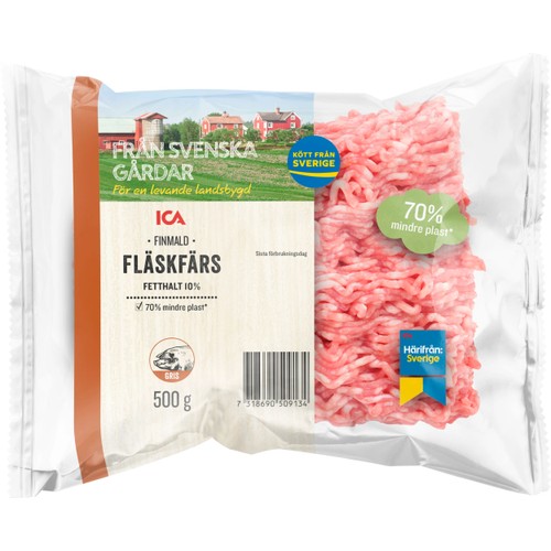 Fläskfärs Färsk 10% 500g ICA