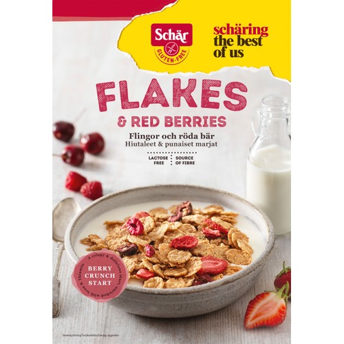 Flakes & red berries glutenfri 300g Schär