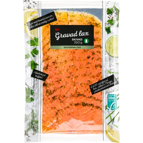 Lax Färsk Gravad 350g Miljömärkt ICA