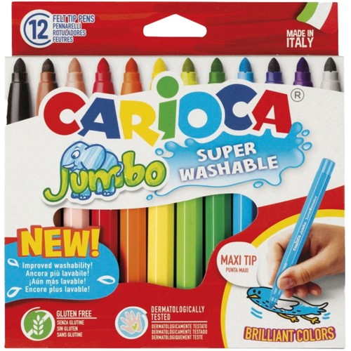 Fiberpennor Jumbo 12p Carioca