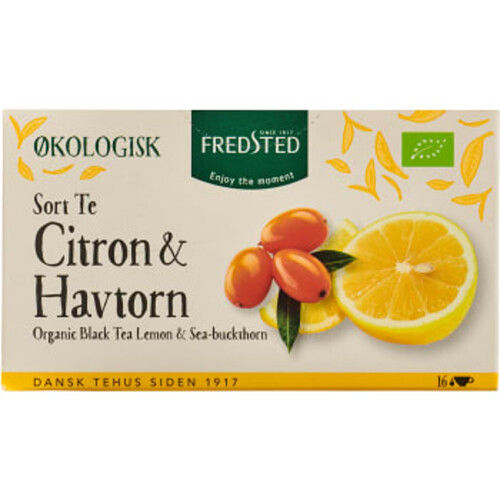 Svart te Citron & Havtorn Ekologisk 16-p Fredsted