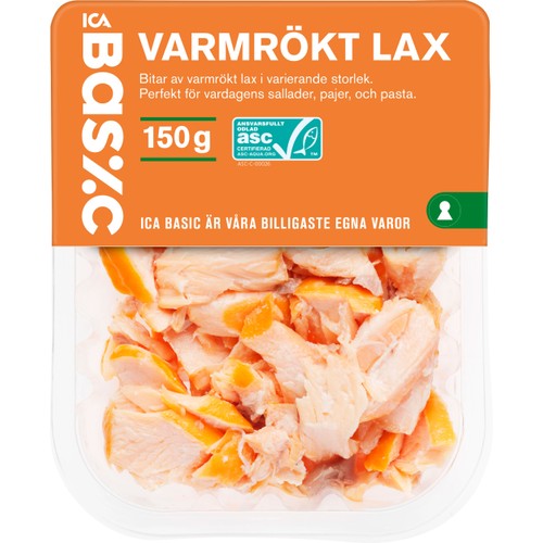 Varmrökt lax 150g ICA Basic