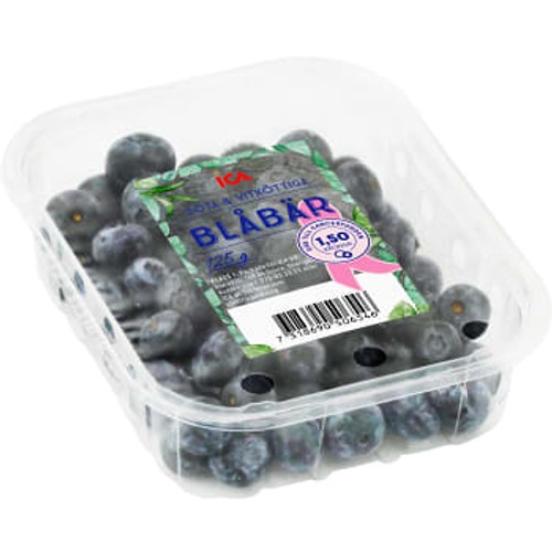Blåbär 125g klass 1 Rosa bandet ICA