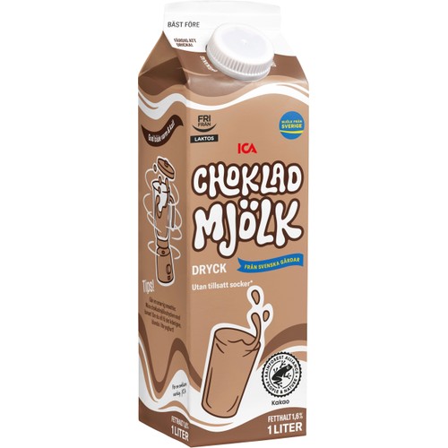 Chokladmjölkdryck Laktosfri 1,6% 1l ICA